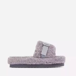 Fur Platform Sandals (Grey)